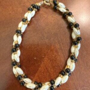 Vintage Faux Pearl & Gemstone Bracelet